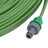 vidaXL Soaker Hose 3-Channel PVC 7.5 m Green