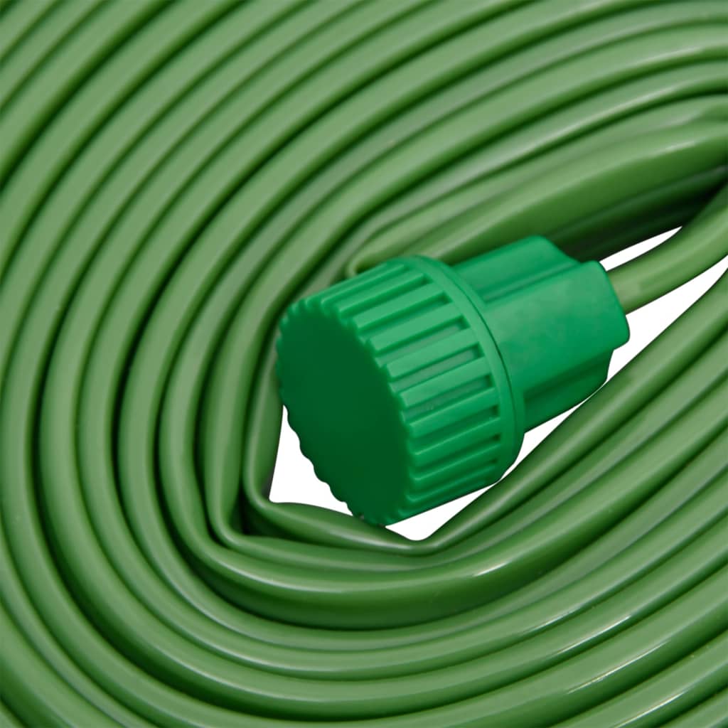 vidaXL Soaker Hose 3-Channel PVC 7.5 m Green