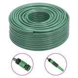 vidaXL Garden Hose with Coupling Set 0.5'' 10 m PVC Green