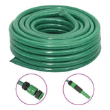 vidaXL Garden Hose with Coupling Set 0.5'' 10 m PVC Green