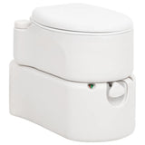 vidaXL Integrated Camping Toilet 24+17 L HDPE and Steel White