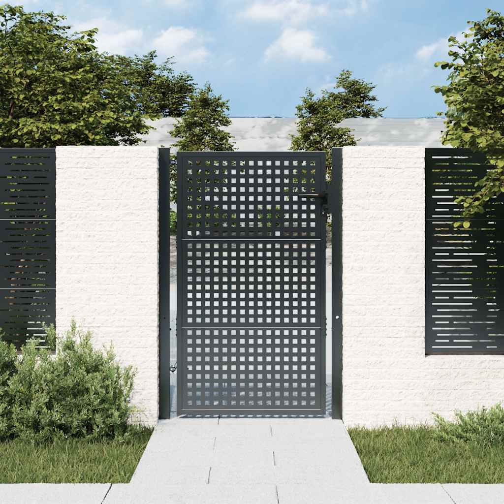 vidaXL Garden Gate Anthracite 100x75 cm Steel