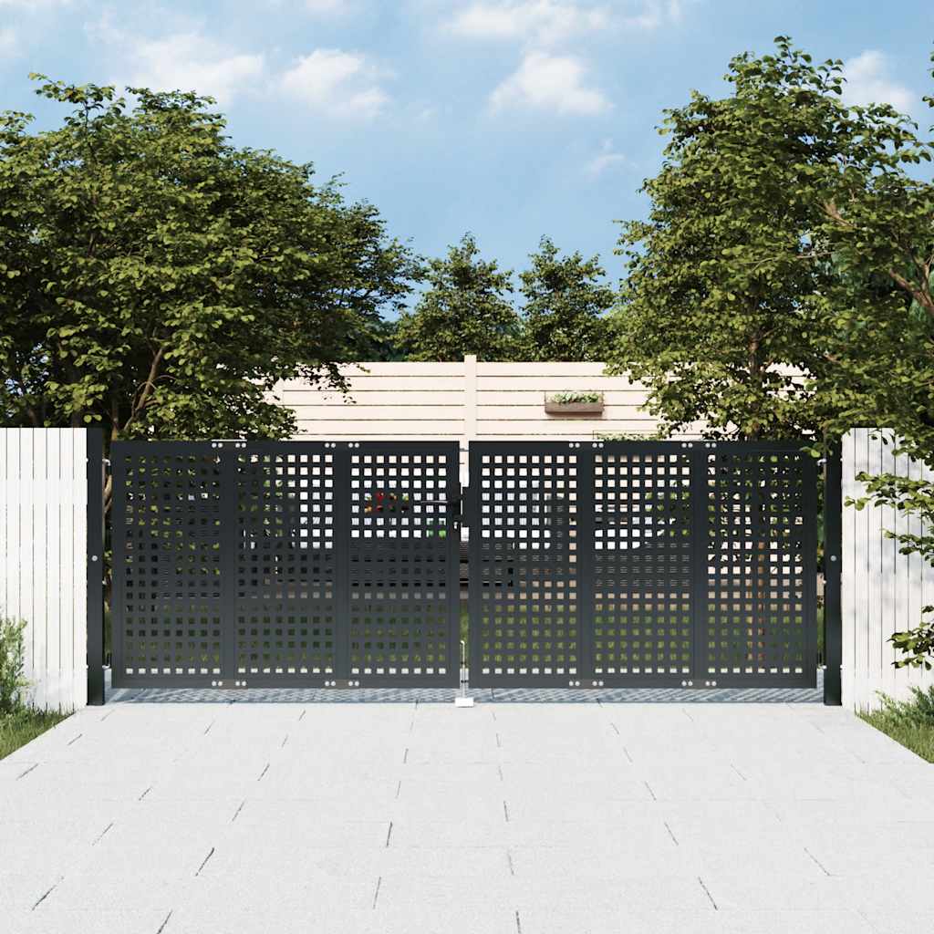 vidaXL Garden Gate Anthracite 100x75 cm Steel