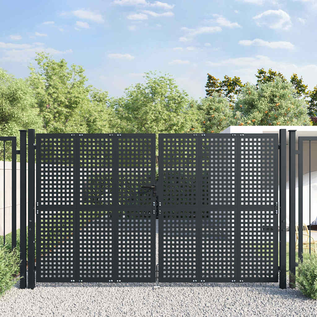 vidaXL Garden Gate Anthracite 100x75 cm Steel