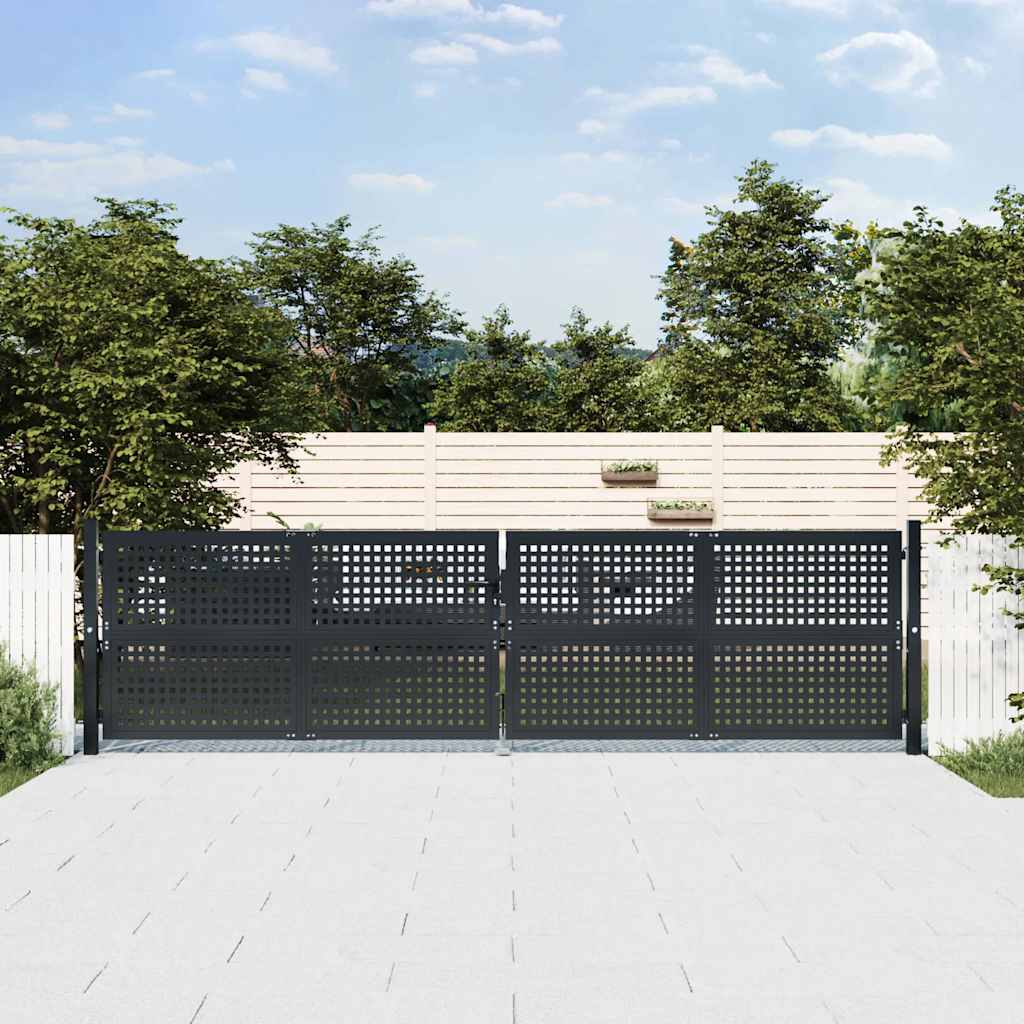 vidaXL Garden Gate Anthracite 100x75 cm Steel