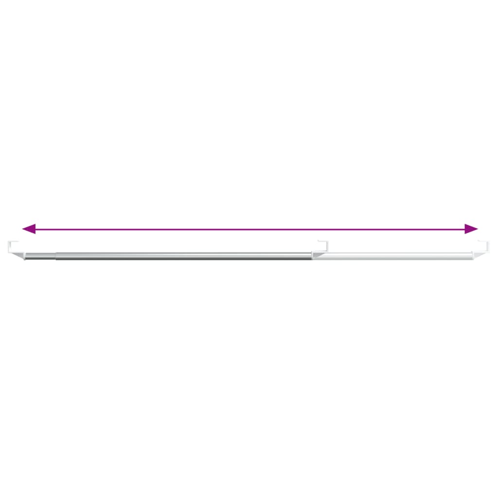 vidaXL Gordijnrails 2 st 40-60 cm aluminium wit en zilverkleurig