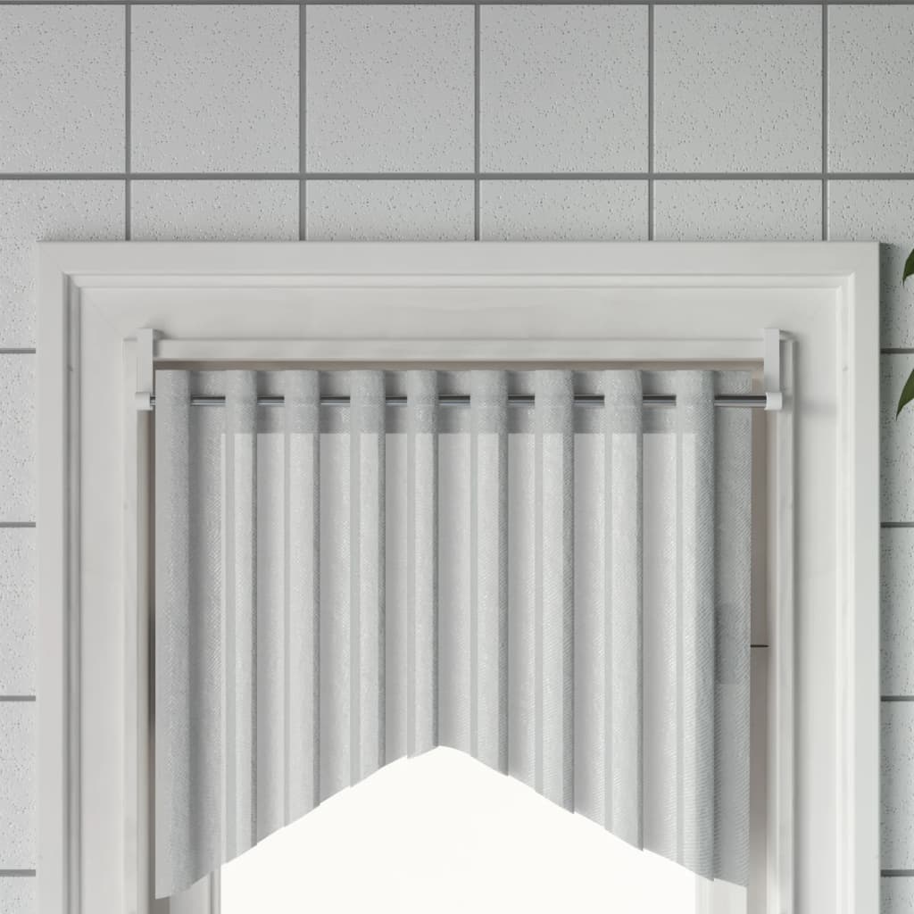 vidaXL Gordijnrails 2 st 40-60 cm aluminium wit en zilverkleurig