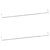 vidaXL Gordijnrails 2 st 40-60 cm aluminium wit en zilverkleurig