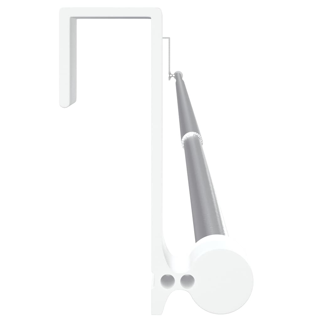 vidaXL Gordijnrails 2 st 40-60 cm aluminium wit en zilverkleurig