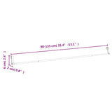 vidaXL Gordijnrails 2 st 40-60 cm aluminium wit en zilverkleurig