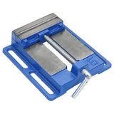 vidaXL Bankschroef voor kolomboormachine 76 mm gietijzer blauw