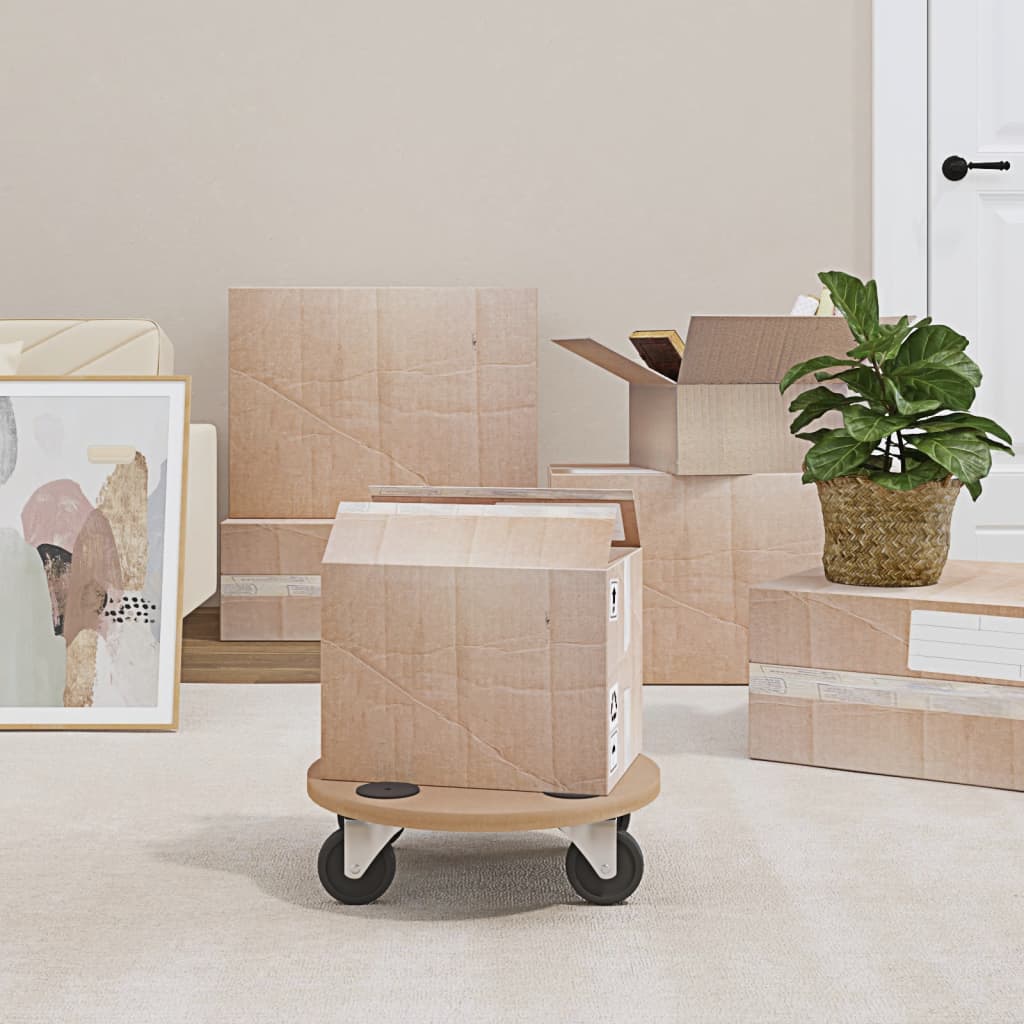 vidaXL Moving Dollies 2 pcs Rectangular Engineered Wood