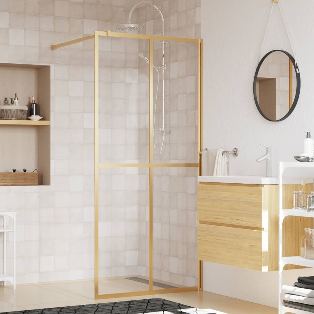 vidaXL Walk-in Shower Screen 80x195 cm Transparent Tempered Glass