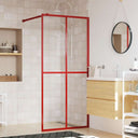 vidaXL Inloopdouchewand 80x195 cm transparant gehard glas