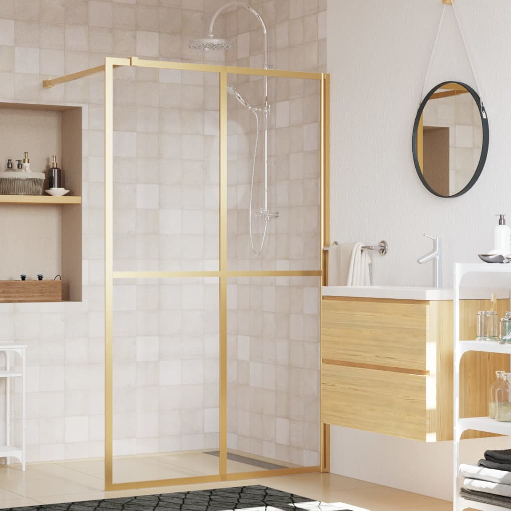 vidaXL Walk-in Shower Screen 80x195 cm Transparent Tempered Glass