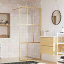 vidaXL Walk-in Shower Screen Transparent 80x195 cm ESG Glass Gold-Colored