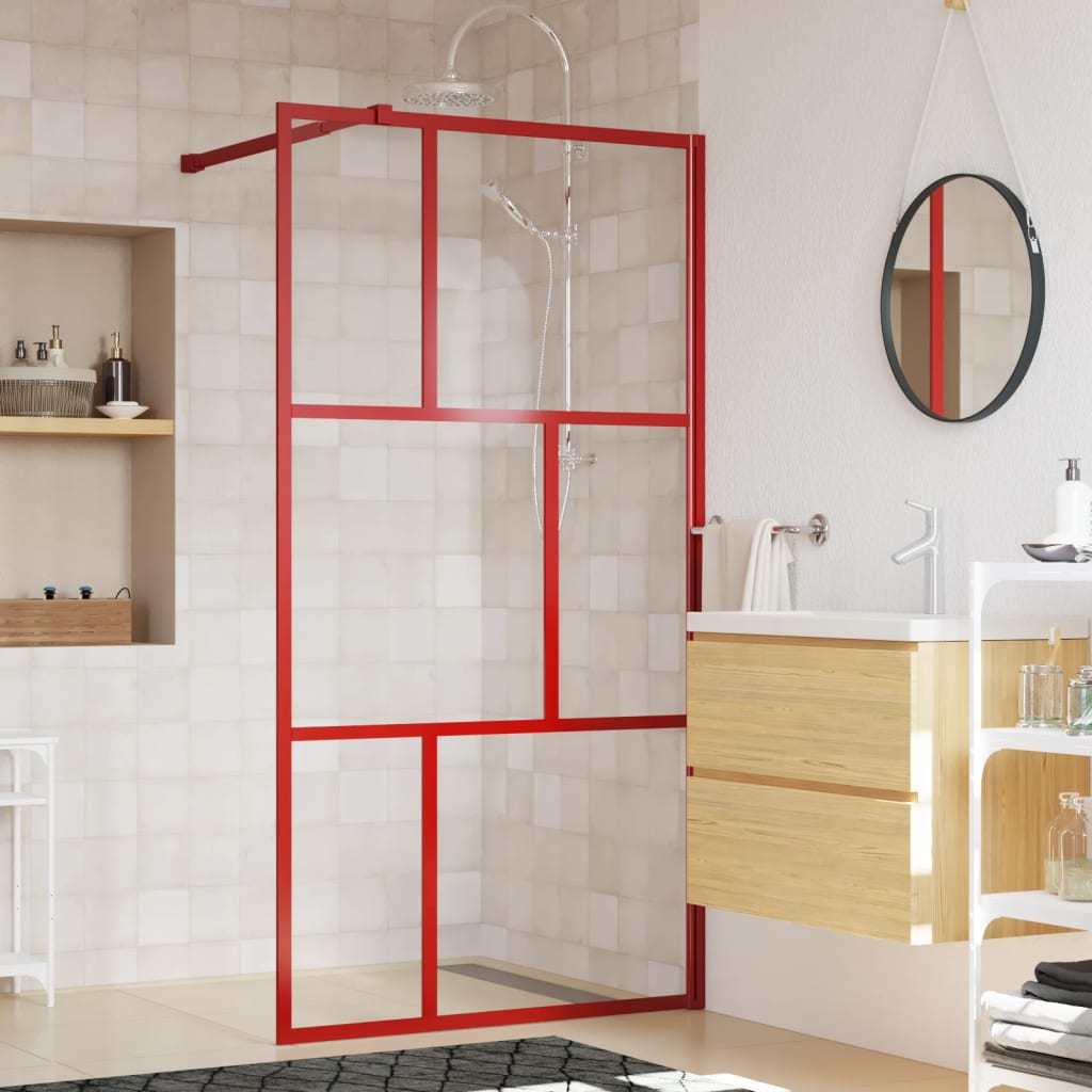 vidaXL Walk-in Shower Screen Transparent 80x195 cm ESG Glass Gold-Colored