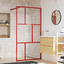 vidaXL Walk-in Shower Screen Transparent 80x195 cm ESG Glass Gold-Colored