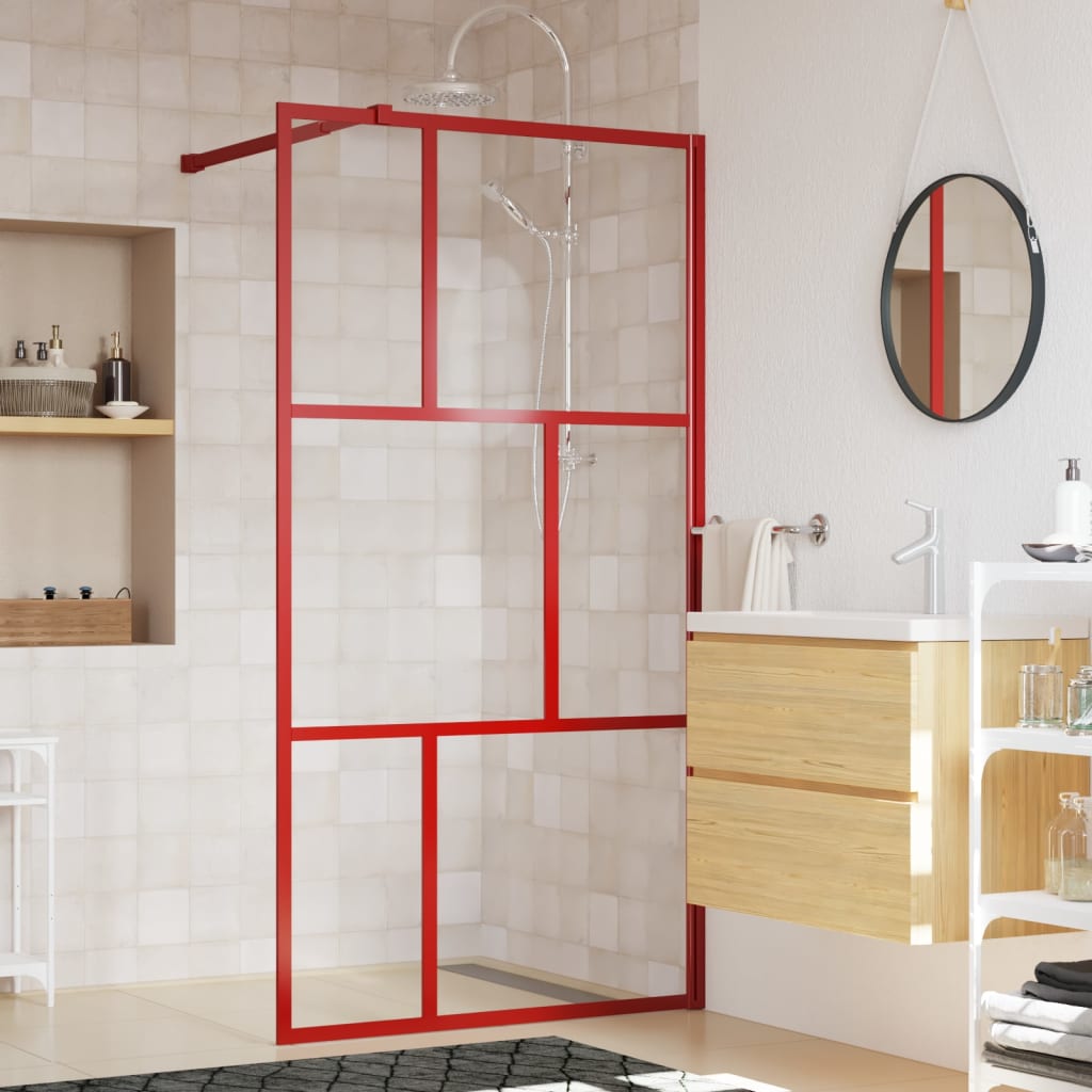 vidaXL Walk-in Shower Screen Transparent 80x195 cm ESG Glass Gold-Colored