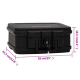vidaXL Kluis 38x32,5x16,5 cm zwart