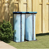 vidaXL Vuilniszakhouders 2 st 60 L PP zwart en blauw