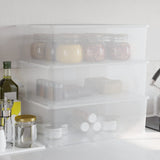 vidaXL Storage Boxes plastic 3 pcs stackable 25 L