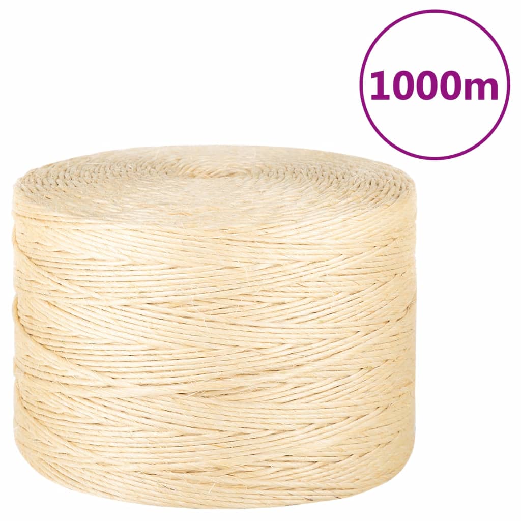 vidaXL Rope 2 mm 300 m 100% sisal