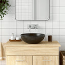 vidaXL Countertop Basin round Φ41x14 cm ceramic white and blue