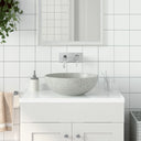vidaXL Countertop Basin round Φ41x14 cm ceramic white and blue