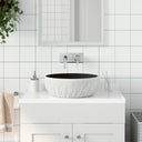 vidaXL Countertop Basin round Φ41x14 cm ceramic white and blue