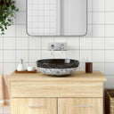 vidaXL Countertop Basin round Φ41x14 cm ceramic white and blue
