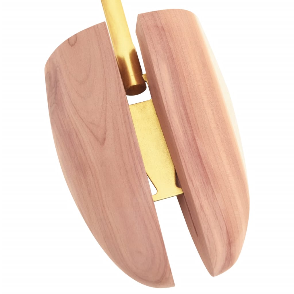 vidaXL Schoenspanner met schoenlepel EU 44-45 massief cederhout