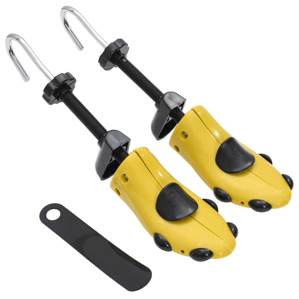 vidaXL Schoenspanners met schoenlepel EU 34-37 kunststof geel