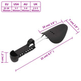 vidaXL Shoe Stretchers 5 pairs EU 35-38 plastic black