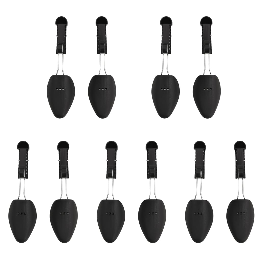 vidaXL Shoe Stretchers 5 pairs EU 35-38 plastic black