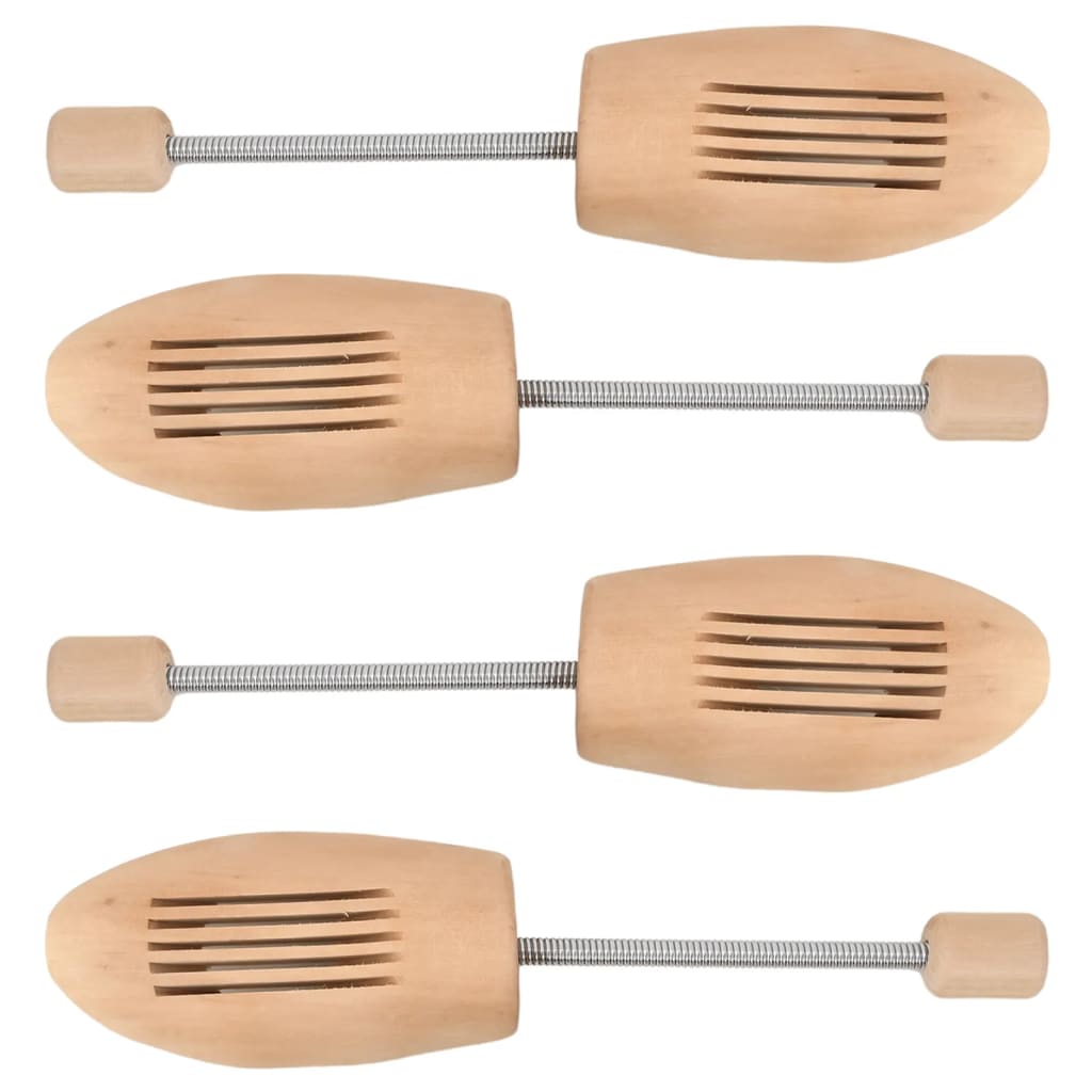 vidaXL Shoe Stretchers 2 Pairs Size 35-38 Solid Lotus Wood
