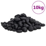 vidaXL Polished Pebbles 2-5 cm 10 kg Black