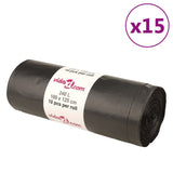 vidaXL Rubbish Bags 250 pcs 35 L black