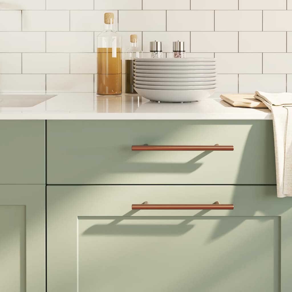 vidaXL Handles 10 pcs 64 mm stainless steel silver-coloured