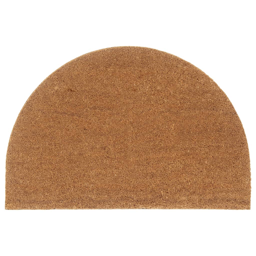 vidaXL Half-round Doormat 50x80 cm Tufted Coir Natural