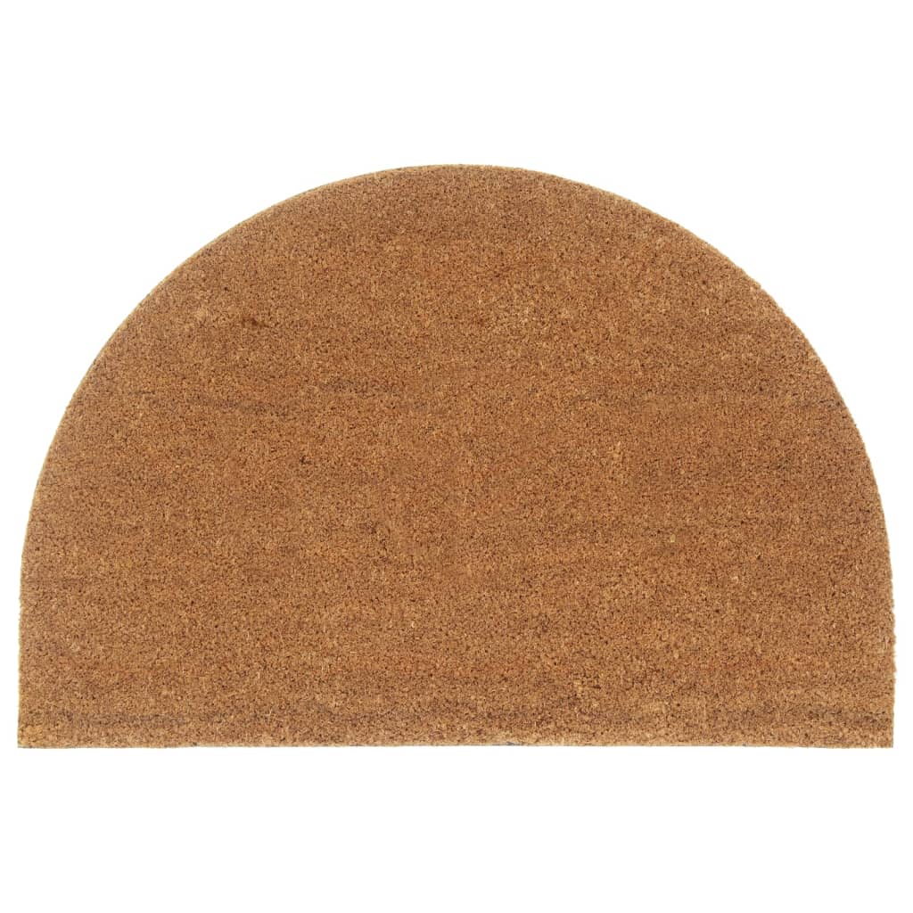 vidaXL Half Round Doormat 60x90 cm Tufted Coir Natural