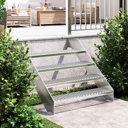 vidaXL Stair tread grating 60x24x7 cm galvanized steel