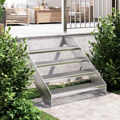 vidaXL Stair tread grating 60x24x7 cm galvanized steel