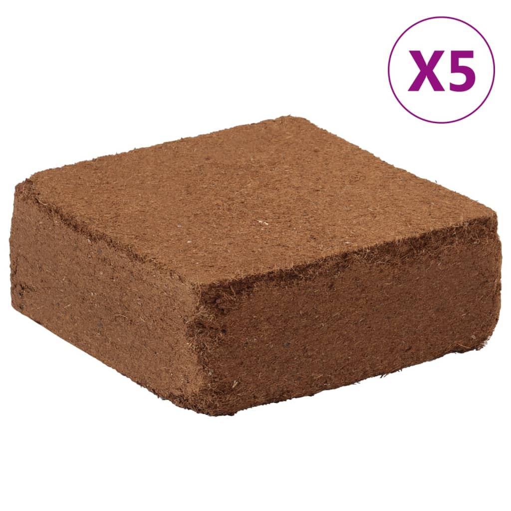 vidaXL Kokosvezelblokken 2 st 5 kg elk 10 kg totaal