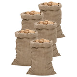 vidaXL Jute Sacks 5 pcs 340 g/m² 60x105 cm 100% jute