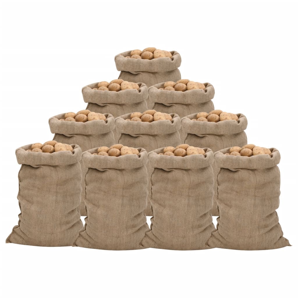 vidaXL Jute Sacks 5 pcs 340 g/m² 60x105 cm 100% jute