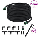 vidaXL Drip Hose 0.6'' 10 m Rubber Black