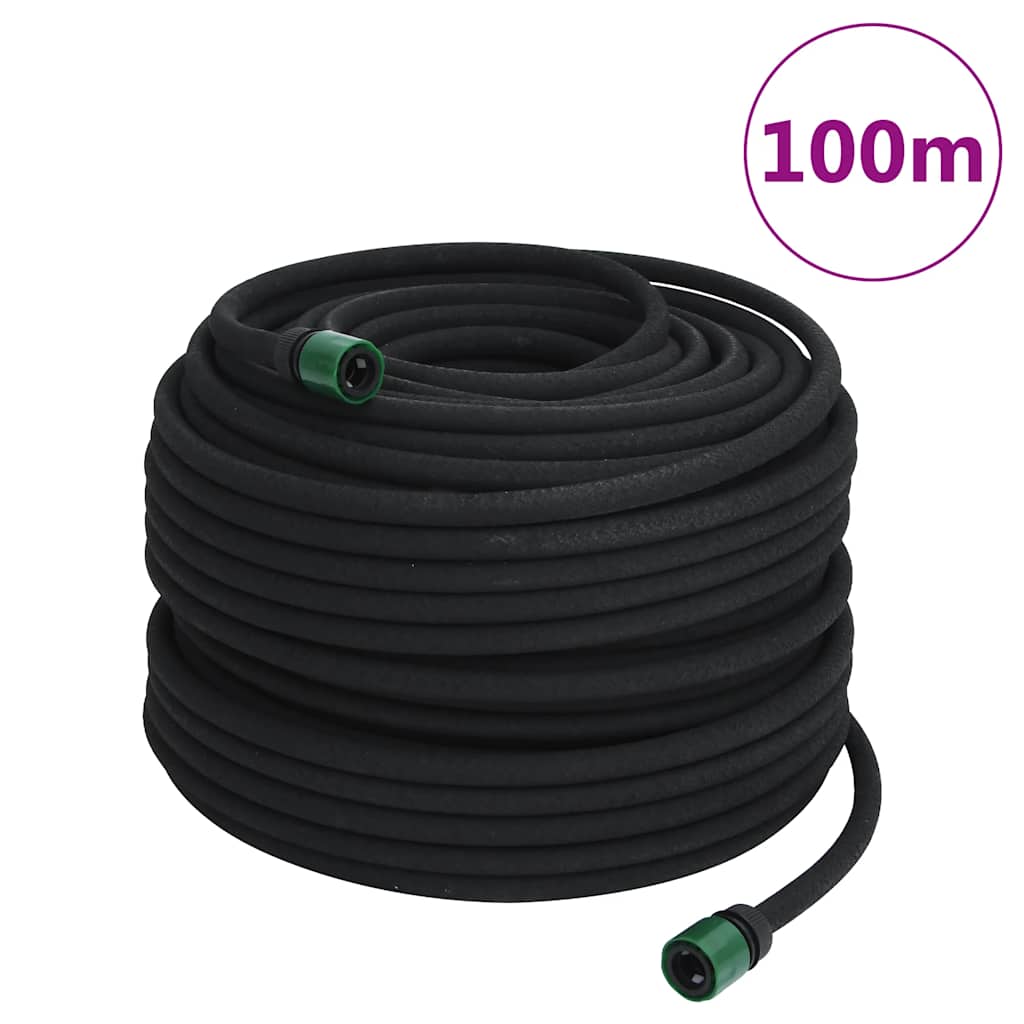 vidaXL Drip Hose 0.6'' 10 m Rubber Black