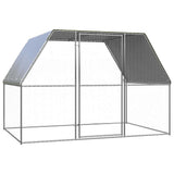 vidaXL Chicken Coop 2x2x2 m Galvanized Steel Silver and Grey