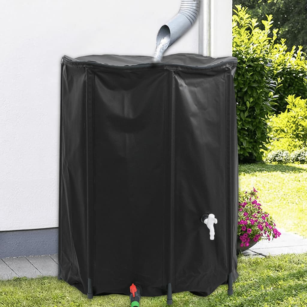 vidaXL Regenton inklapbaar met tap 1350 L